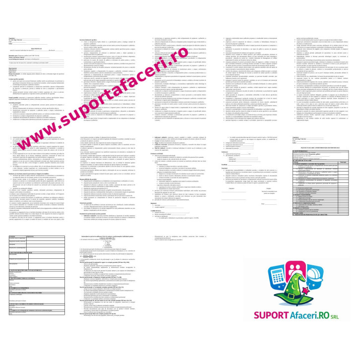 Fișa postului Preparator pulberi – model editabil DOC