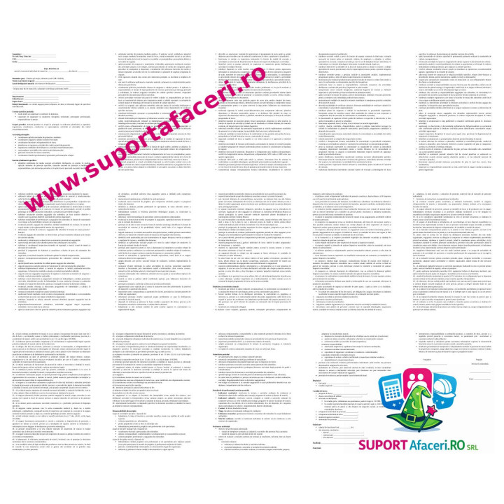 Fișa postului Chimist șef secție, laborator – model editabil DOC