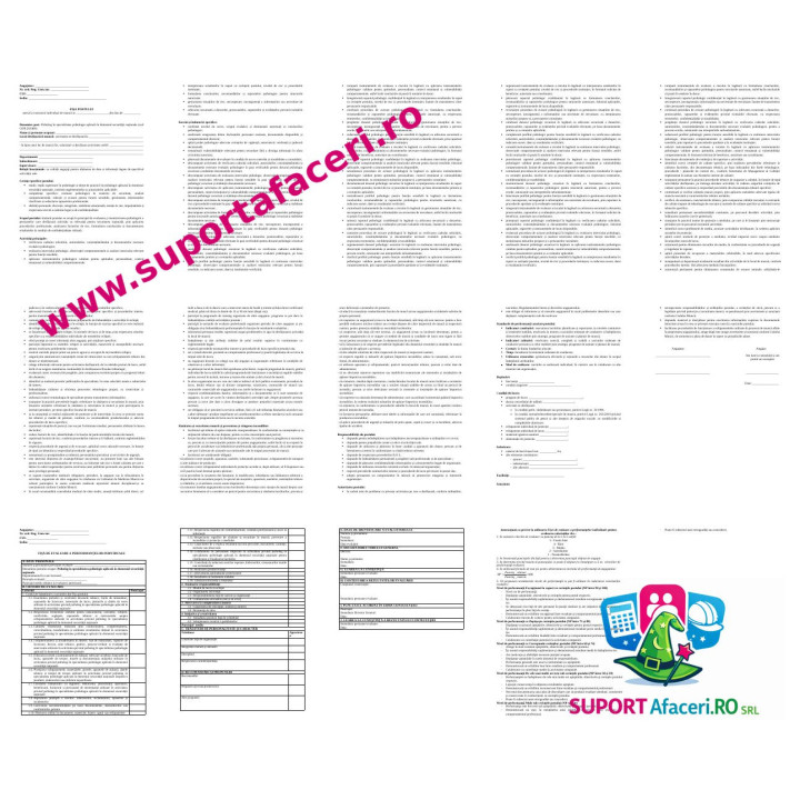 Fișa postului Psiholog în specialitatea psihologie aplicată în domeniul securității naționale – model editabil DOC