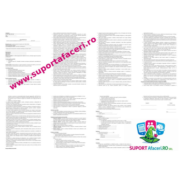 Fișa postului Lucrător în ateliere de modele – model editabil DOC