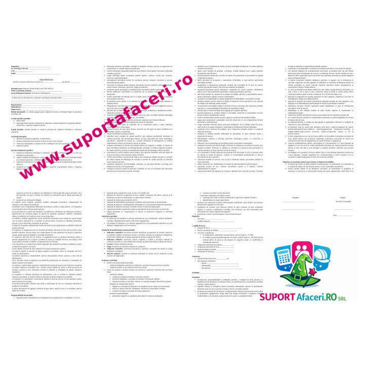 Fișa postului Reporter (studii medii) – model editabil DOC